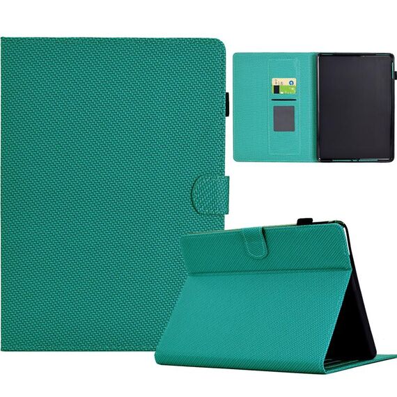 Custodia in pelle smart tablet per Amazon Kindle Paperwhite 5 2021 tinta unita con struttura in fibra (verde lago)