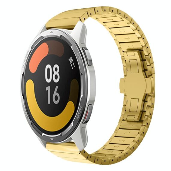 Per Xiaomi Watch Color2 22mm Cinturino in lega con fibbia a farfalla con vernice a perline (oro)