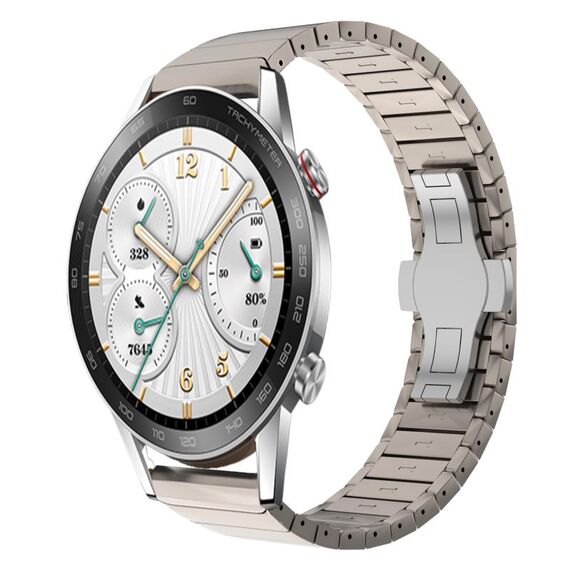 Per Honor Watch GS 3i 22mm Cinturino in lega con fibbia a farfalla con vernice a perline (colore titanio)