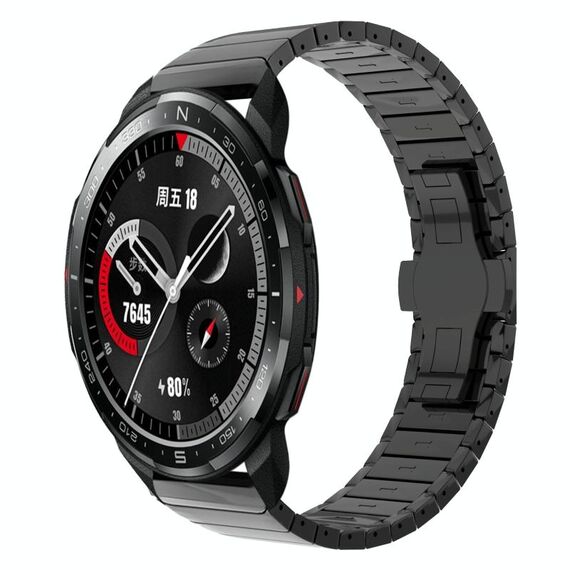 Per Honor Watch GS Pro 22mm cinturino in lega con fibbia a farfalla con vernice a perline (nero)