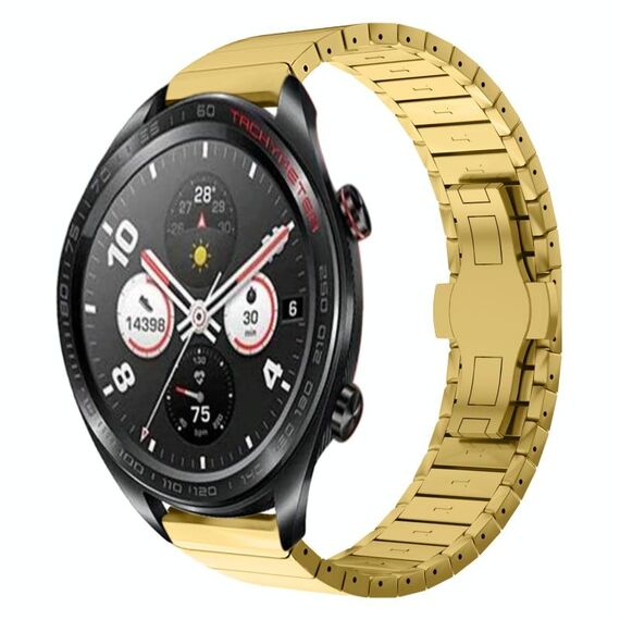 For Honor Magic Watch 22mm Cinturino per orologio in lega con fibbia a farfalla con vernice a perline (oro)