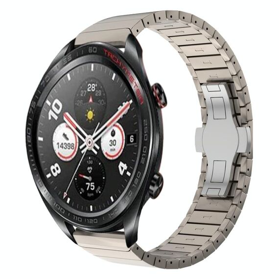 For Honor Watch Dream 22mm Cinturino per orologio in lega con fibbia a farfalla in vernice con perline (colore titanio)