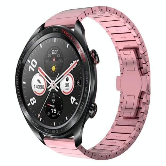 For Honor Watch Dream 22mm Cinturino in lega con fibbia a farfalla in vernice con perline (rosa)