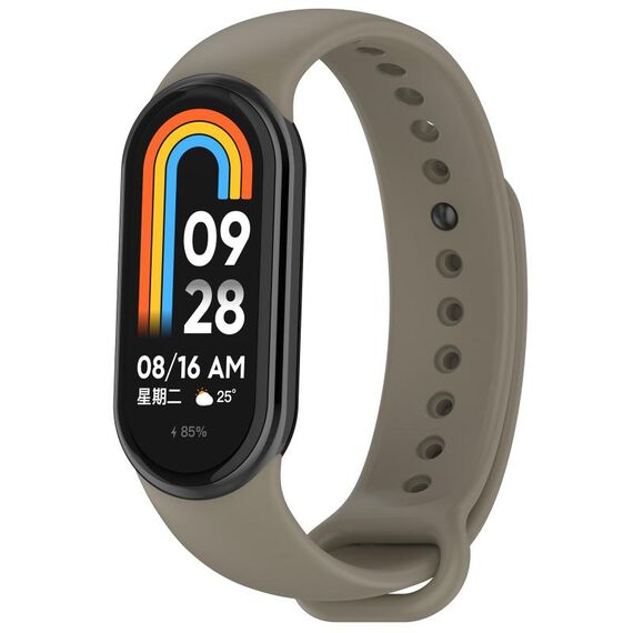 Per Xiaomi Smart Band 9/9 NFC connettore metallico cinturino in silicone tinta unita (grigio spazio)