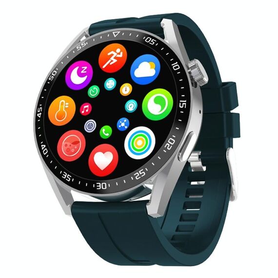 HW28 Orologio intelligente da chiamata Bluetooth con monitoraggio della salute impermeabile IP67 da 1,39 pollici con pagamento NFC (verde)