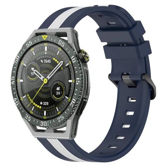 Per Huawei Watch GT 3 SE Cinturino in silicone bicolore verticale da 22 mm (blu + bianco)