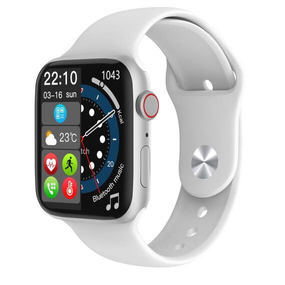 W38 Smart Watch con schermo a colori da 1,9 pollici, supporto monitoraggio della frequenza cardiaca / monitoraggio della pressione sanguigna (bianco)