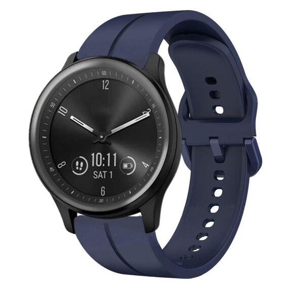 Per Garmin Vivomove Sport 20mm cinturino in silicone con cinturino (blu navy)