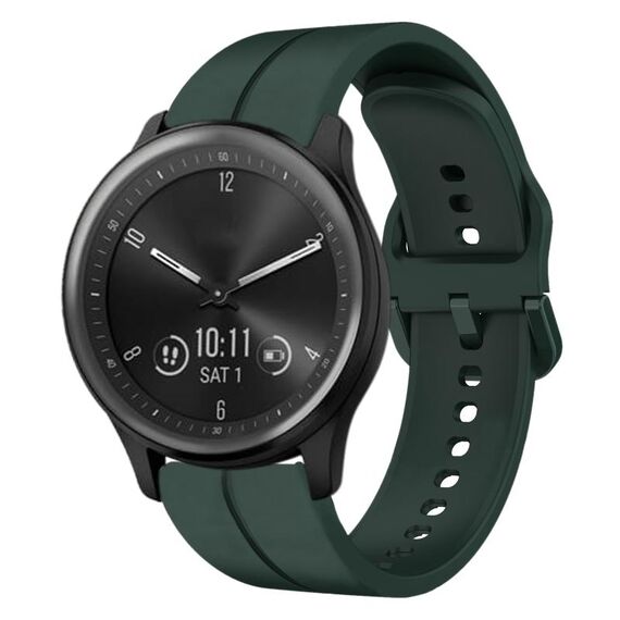 Per Garmin Vivomove Sport 20mm cinturino in silicone con cinturino (verde scuro)