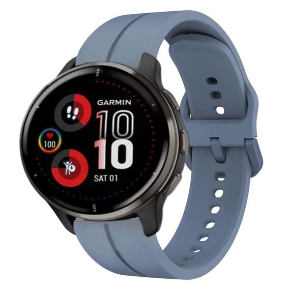 Per cinturino in silicone Garmin Venu 2 Plus da 20 mm (blu)