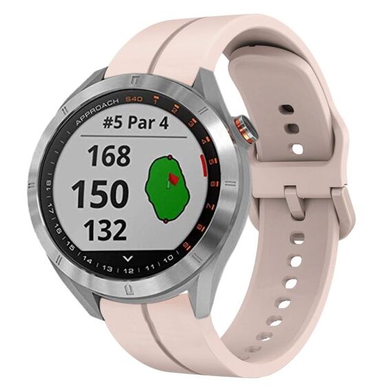 Per Garmin Approach S40 Cinturino in silicone da 20 mm con cinturino (rosa)