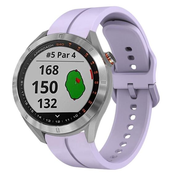 Per Garmin Approach S40 Cinturino in silicone da 20 mm con cinturino (viola)