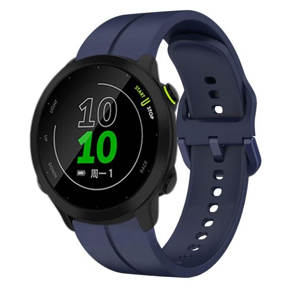 Per Garmin Forerunner 158 cinturino in silicone da 20 mm (blu navy)