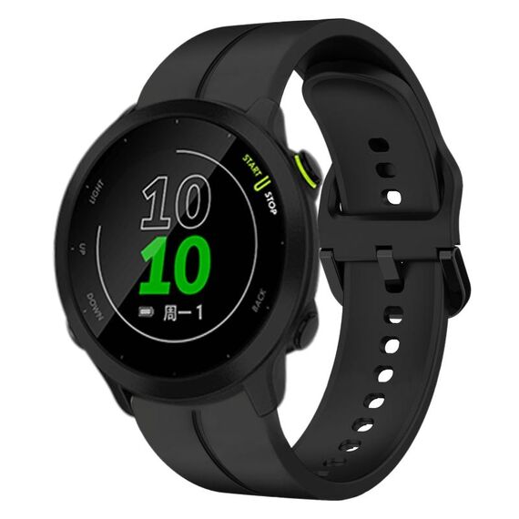 Per Garmin Forerunner 158 cinturino in silicone da 20 mm (nero)