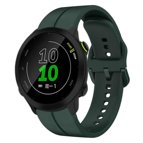 Per Garmin Forerunner 158 cinturino in silicone da 20 mm (verde scuro)