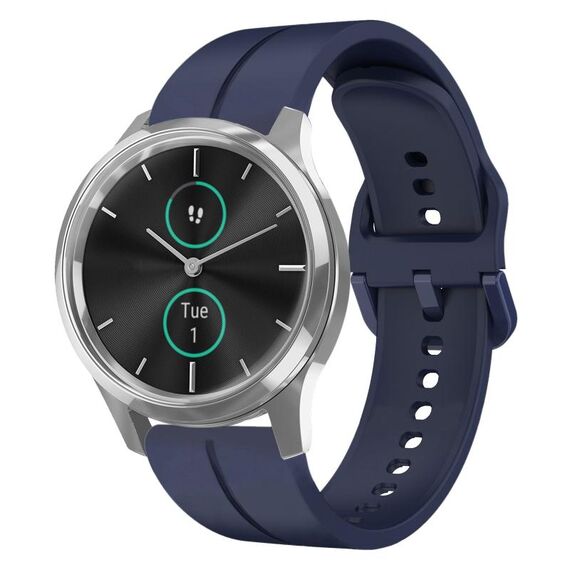 Per cinturino Garminmove Luxe da 20 mm in silicone con cinturino (blu navy)