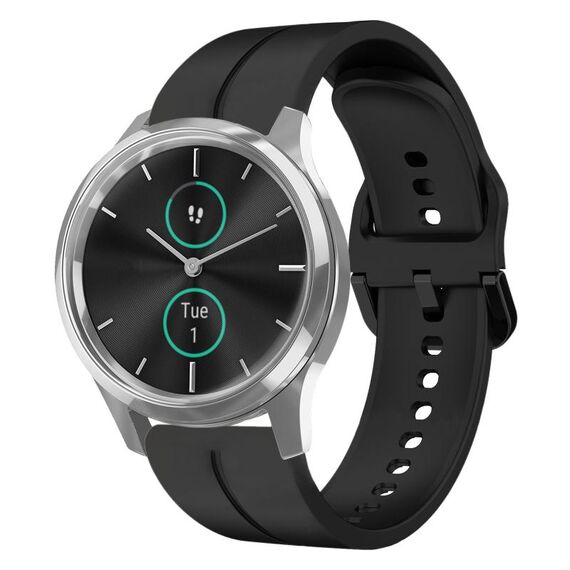 Per cinturino Garminmove Luxe 20mm Loop in silicone (nero)