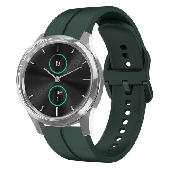Per cinturino Garminmove Luxe 20mm Loop in silicone (verde scuro)