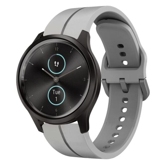 Per cinturino in silicone da 20 mm stile Garminmove (grigio)