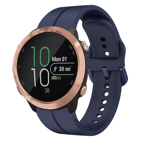 Per Garmin Forerunner 645 Music Cinturino in silicone da 20 mm con cinturino (blu navy)