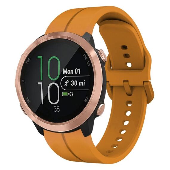 Per Garmin Forerunner 645 Music Cinturino in silicone da 20 mm con cinturino (giallo ambra)