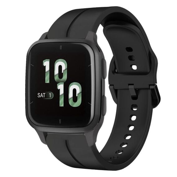 Per Garmin Forerunner Sq2 cinturino in silicone da 20 mm con cinturino (nero)