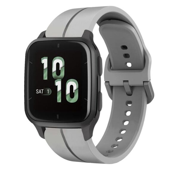 Per Garmin Forerunner Sq2 20mm Loop cinturino in silicone (grigio)