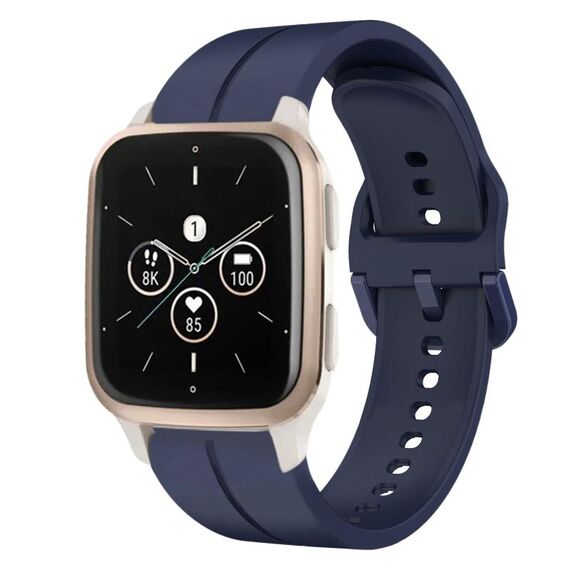 Per Garmin Forerunner Sq2 Music 20mm Loop cinturino in silicone (blu navy)