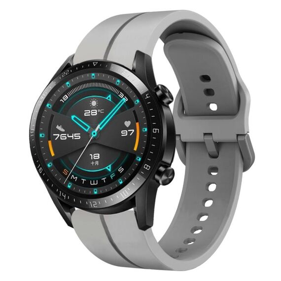 Per Huawei Watch GT2 42mm 20mm cinturino in silicone con cinturino (grigio)