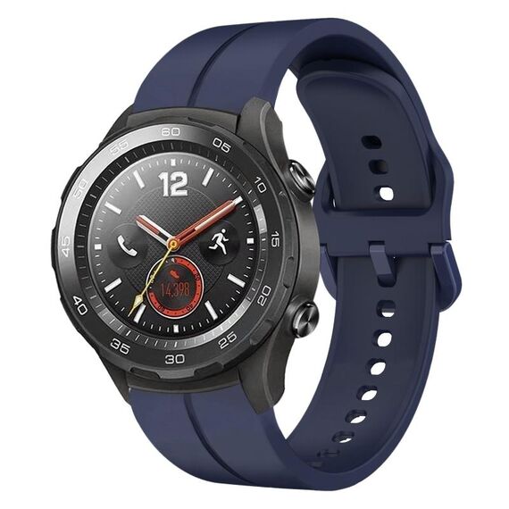 Per Huawei Watch 2 cinturino in silicone con cinturino da 20 mm (blu navy)