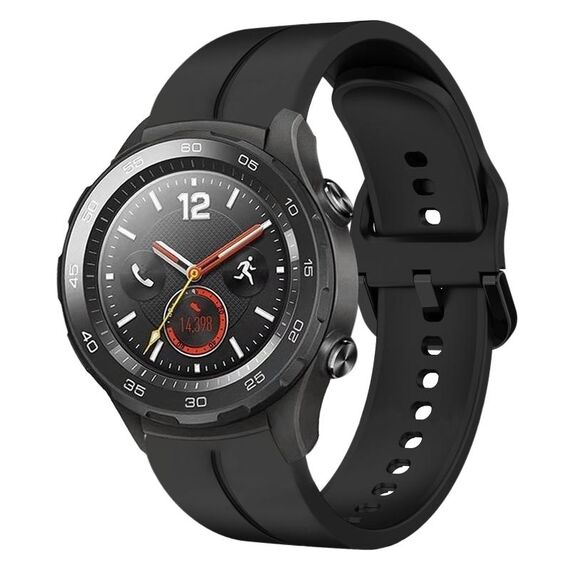 Per Huawei Watch 2 cinturino in silicone con cinturino da 20 mm (nero)