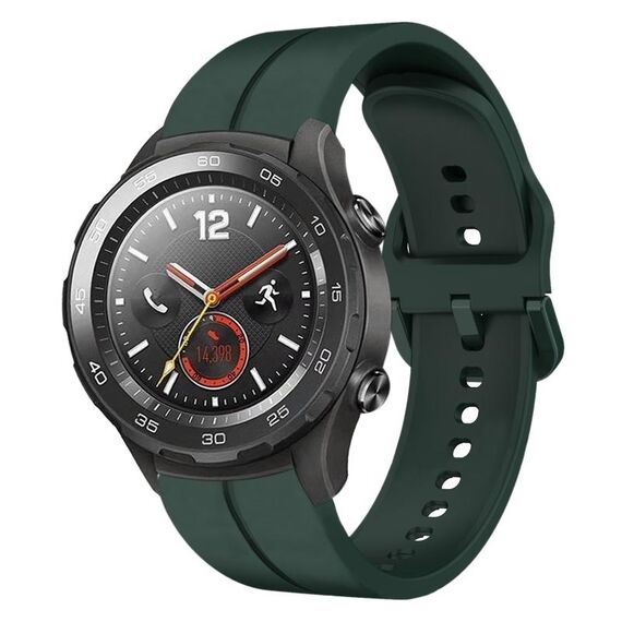 Per Huawei Watch 2 cinturino in silicone con cinturino da 20 mm (verde scuro)