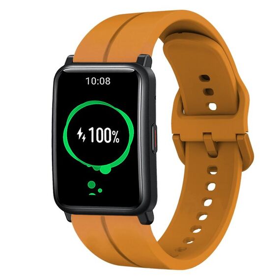 Cinturino per orologio in silicone For Honor Watch ES da 20 mm (giallo ambra)