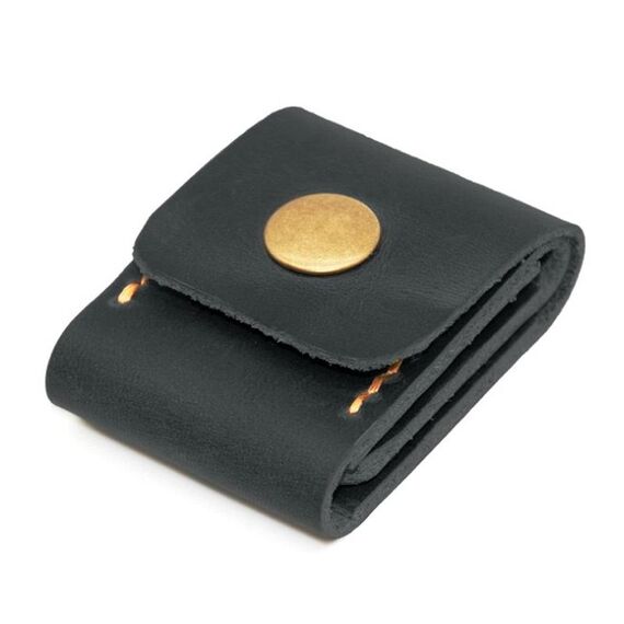 Custodia in pelle per scheda SIM per telefono cellulare Custodia per scheda di memoria Custodia per plettro per chitarra (nero)