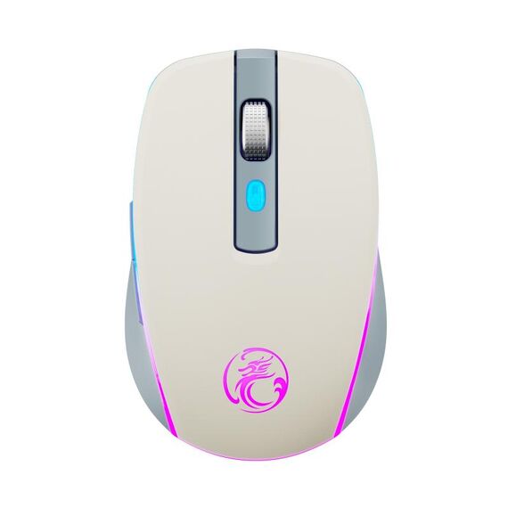 Mouse da gioco wireless silenzioso a 6 tasti Bluetooth Dual Mode iMICE G903 (beige)