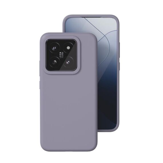 Per Xiaomi 14 Custodia per telefono in silicone liquido tutto compreso (grigio lavanda)