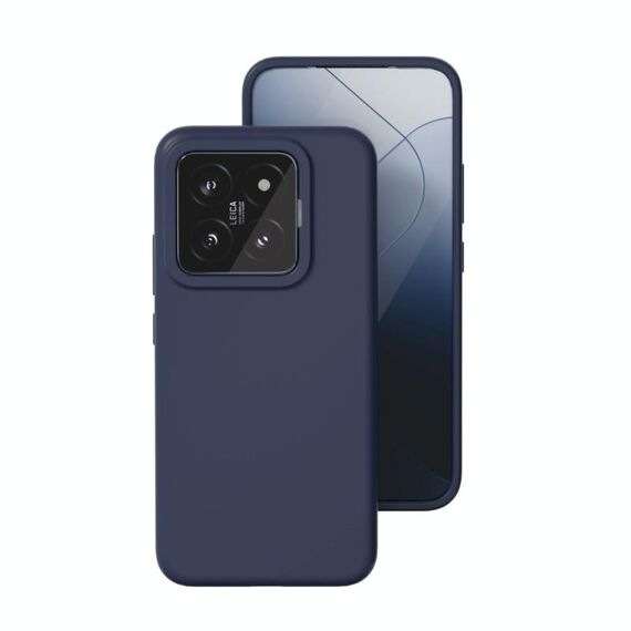 Per Xiaomi 14 Pro Custodia per telefono in silicone liquido all-inclusive (blu notte)