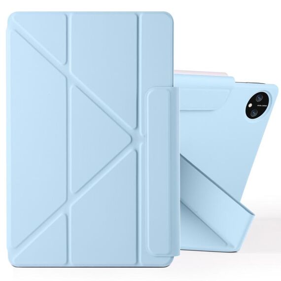 Per Huawei MatePad Pro 11 2024 / 2022 Custodia per tablet in pelle con fibbia fissa e deformazione magnetica (blu ghiaccio)