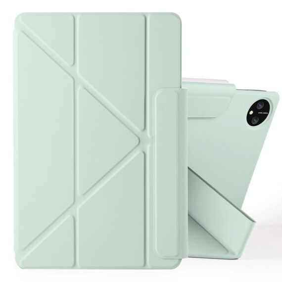 Custodia per tablet in pelle con deformazione magnetica con fibbia fissa per Huawei MatePad Pro 11 2024/2022 (Baby Green)