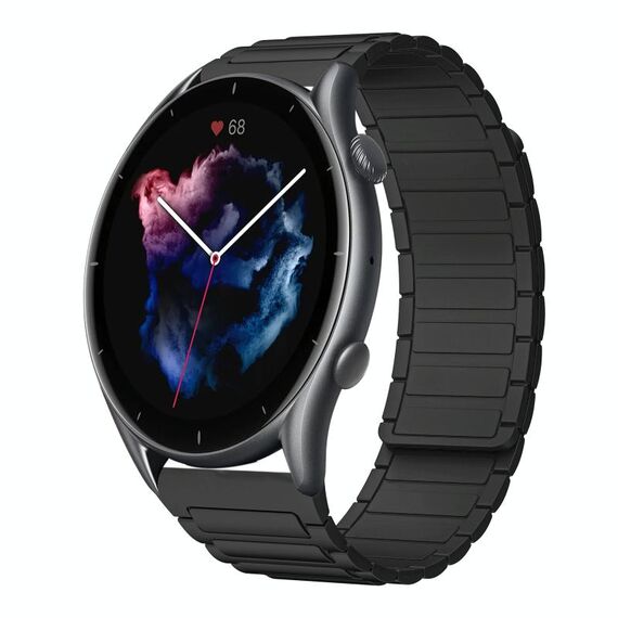 Per Amazfit Watch GTR 3 22mm Cinturino per orologio magnetico in silicone a forma di I (nero)