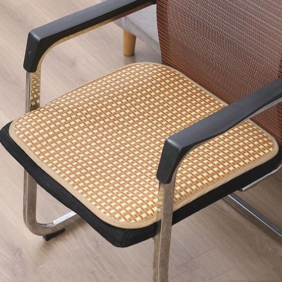 Cuscino per sedia da ufficio estivo, doppio strato di raffreddamento, cuscino per divano, dimensioni: 35x35 cm (rattan quadrato)