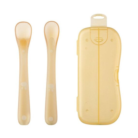 Cucchiaio in silicone per bambini Cucchiaio per l'alimentazione dei neonati in silicone Stoviglie per bambini morbide, Specifiche: con scatola