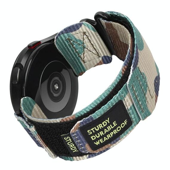 Cinturino per orologio con chiusura a strappo in tela di nylon da 22 mm (mimetico giungla)