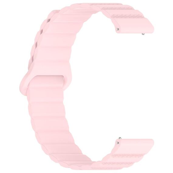 Cinturino per orologio magnetico in silicone con anello punteggiato da 20 mm (rosa)