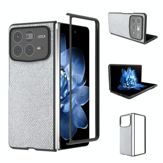 Per Xiaomi Mix Fold 4 Diamond Frame Edge Custodia per telefono con copertura completa (argento gioiello)