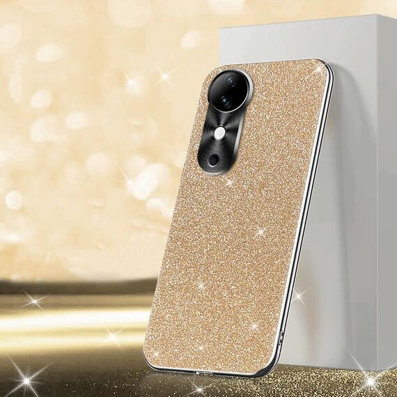 Per vivo S19 Pro Custodia per telefono con polvere glitterata elettrolitica (oro)