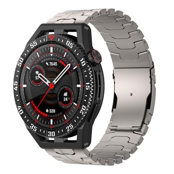 Per Huawei Watch GT 3 SE 22mm Double Lock Buckle Turtle Titanium Steel Watch Band (Titanio)