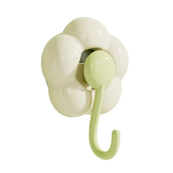 Gancio a ventosa per fiori per uso domestico, ganci adesivi per aspirapolvere senza foro (verde)