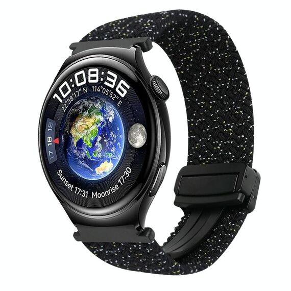 For Huawei Watch 4 22mm Magnetic Buckle Braided Watch Band(Stars Black)