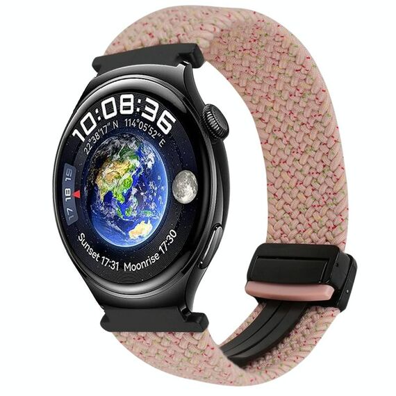 For Huawei Watch 4 22mm Magnetic Buckle Braided Watch Band(Pink)